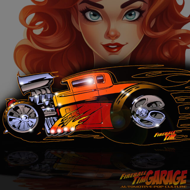 Automotive Pop Culture Movie and TV Car Art by Fireball Tim Garage