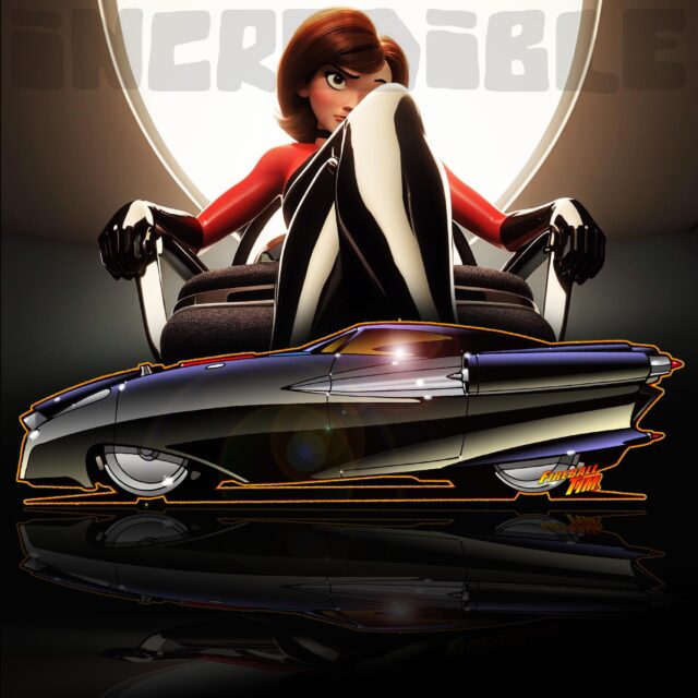 Incredibles Automotive Pop Culture Movie and TV Car Art by Fireball Tim Garage