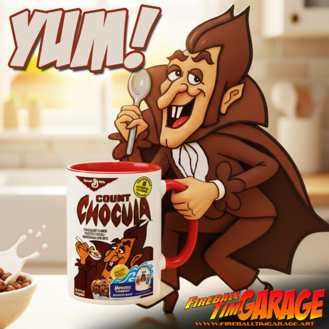 Count Chocula Automotive Pop Culture Movie and TV Car Art by Fireball Tim Garage

