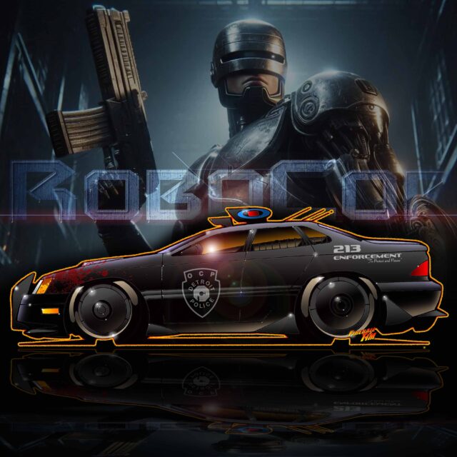 Robocop Automotive Pop Culture Movie and TV Car Art by Fireball Tim Garage
