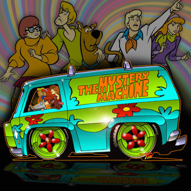 Scooby Automotive Pop Culture Movie and TV Car Art by Fireball Tim Garage