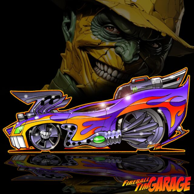 Mask Automotive Pop Culture Movie and TV Car Art by Fireball Tim Garage