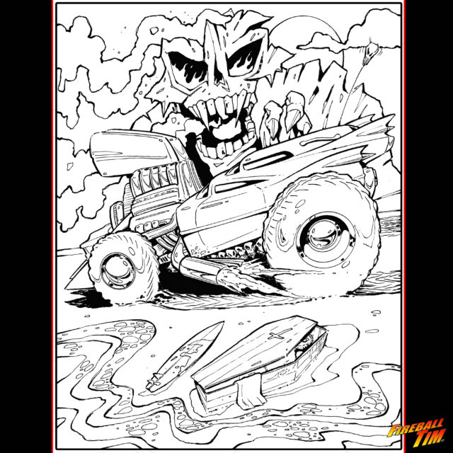 Automotive Pop Culture Movie Car and TV Car Art by Fireball Tim Garage