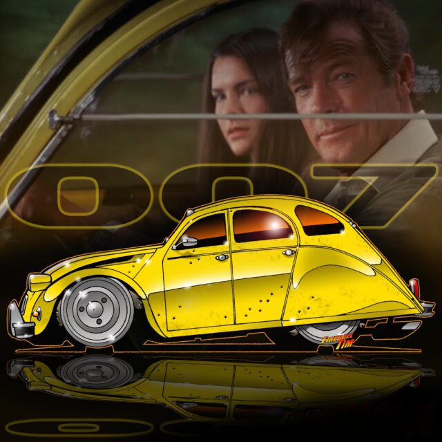 Citroen Automotive Pop Culture Movie and TV Car Art by Fireball Tim Garage