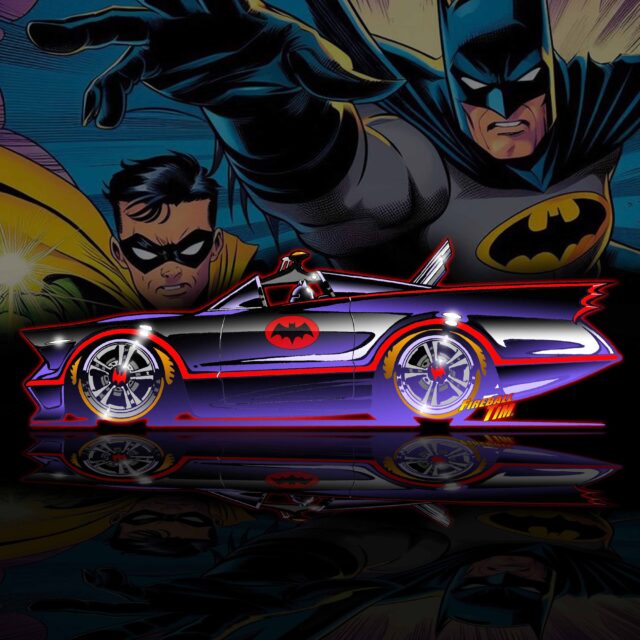 Bat 66 Automotive Pop Culture Movie Car and TV Car Art by Fireball Tim