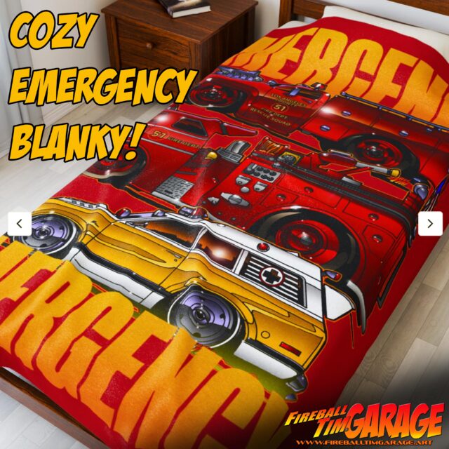 Emergency Squad 51 Automotive Pop Culture Movie Car and TV Car Art by Fireball Tim Garage
