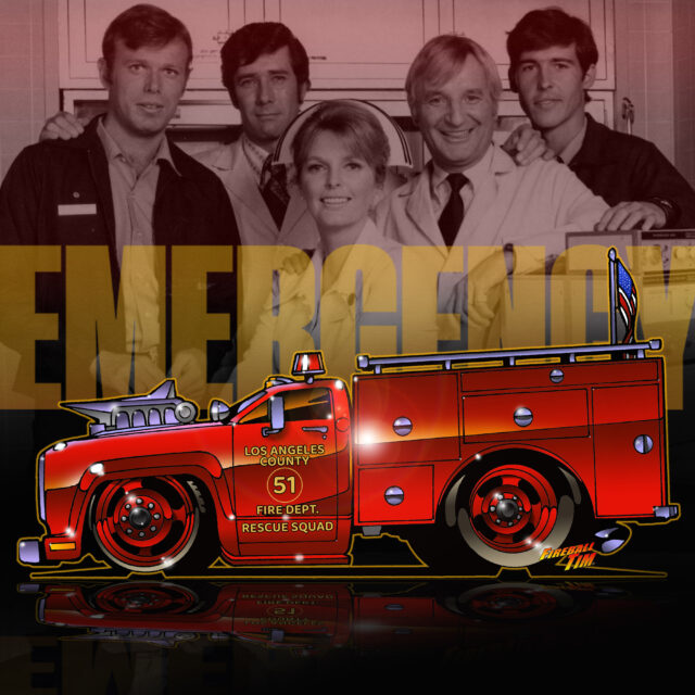 Emergency Squad 51 Automotive Pop Culture Movie Car and TV Car Art by Fireball Tim Garage