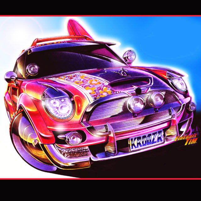 Automotive Pop Culture Movie Car and TV Car Art by Fireball Tim Garage