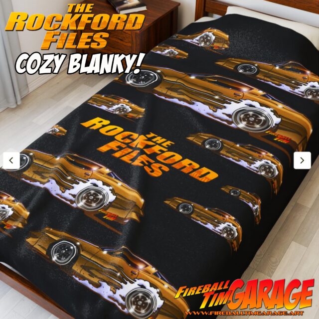 Rockford Files Automotive Pop Culture Movie Car and TV Car Art by Fireball Tim Garage