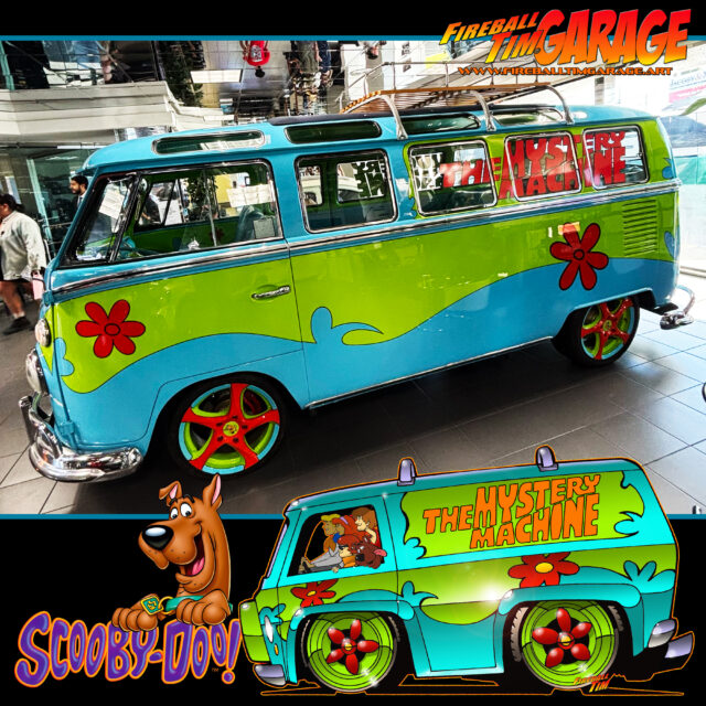 Automotive Pop Culture Movie Car and TV Car Art by Fireball Tim Garage