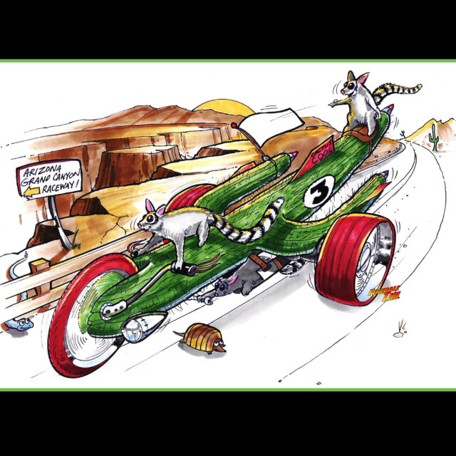 Automotive Pop Culture Movie Car and TV Car Art by Fireball Tim Garage