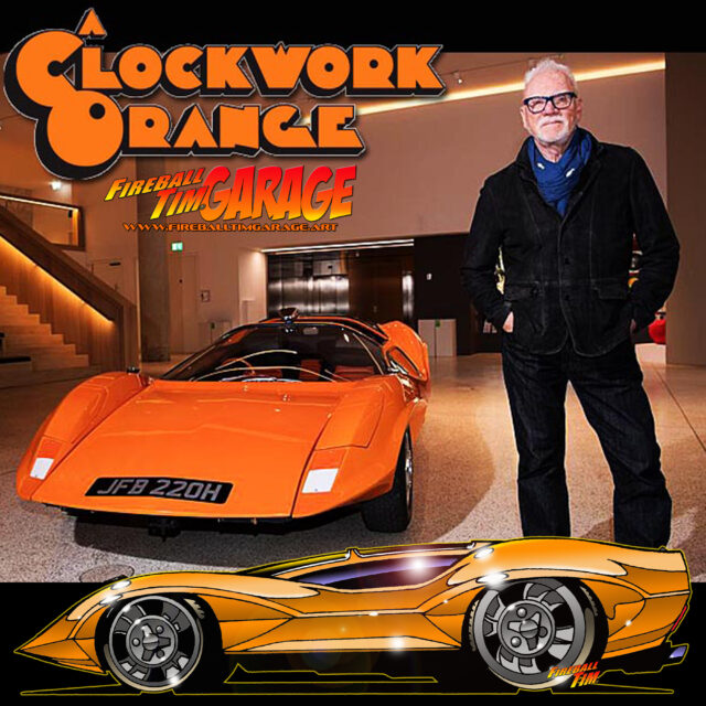 A Clockwork Orange Malcolm Macdowell car Automotive Pop Culture Movie Car and TV Car Art by Fireball Tim Garage