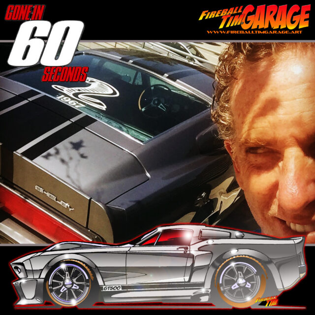 Gone in 60 Seconds Mustang Automotive Pop Culture Movie Car and TV Car Art by Fireball Tim Garage